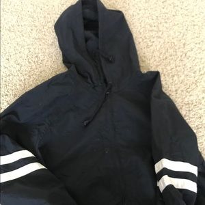Brandy Melville Navy and white windbreaker
